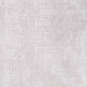 Homeroots 8' White Round Abstract Non Skid Area Rug  100% Pet 548671