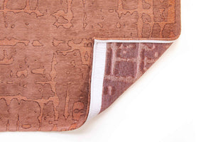 Homeroots 6' X 8' Orange Abstract Non Skid Area Rug  100% Pet 548675