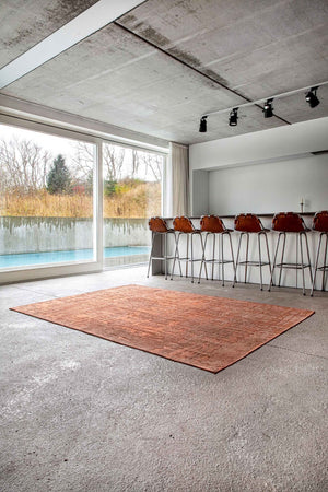 HomeRoots 9' X 13' Orange Abstract Non-Skid Area Rug - Vibrant Contemporary Design for High-Traffic Spaces 548678