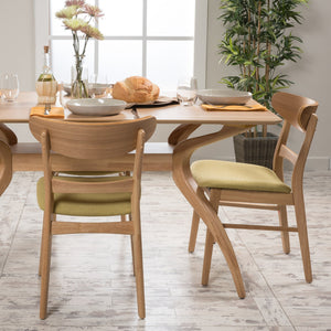 English Elm Christopher Knight Home® - Dining Chair - Plush Green Upholstered Seat With Mid-Century Modern Design And Sturdy Wood Legs 58915.00GTE