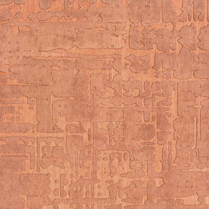 Homeroots 5' Orange Round Abstract Non Skid Area Rug  100% Pet 548680