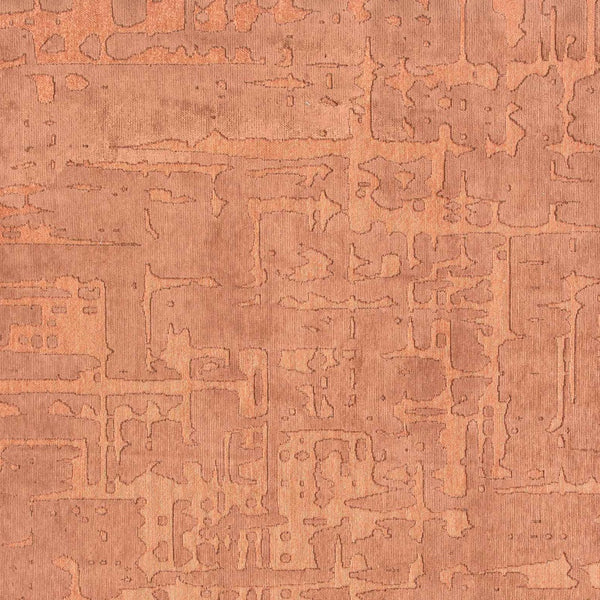 Homeroots 5' Orange Round Abstract Non Skid Area Rug  100% Pet 548680