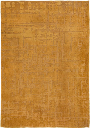 HomeRoots 9' X 13' Yellow Abstract Non-Skid Area Rug – Modern Artistry for High-Traffic Spaces & Easy Care 548694