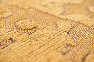 HomeRoots 9' X 13' Yellow Abstract Non-Skid Area Rug – Modern Artistry for High-Traffic Spaces & Easy Care 548694