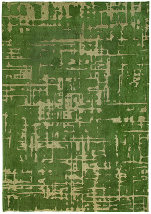 Homeroots 8' X 11' Green Abstract Non Skid Area Rug  100% Pet 548701