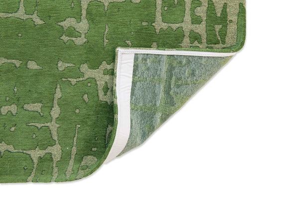 HomeRoots 9' Green Abstract Non-Skid Area Rug - Stylish, Durable, and Easy to Clean for Any High-Traffic Space 548702