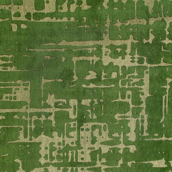 Homeroots 5' Green Round Abstract Non Skid Area Rug  100% Pet 548704