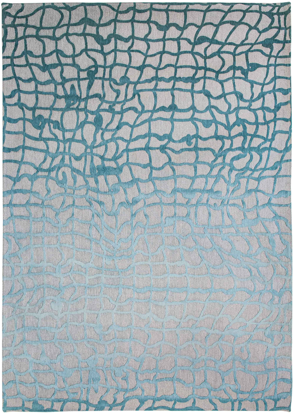 Homeroots 5' X 7' Blue And Gray Abstract Non Skid Area Rug  100% Pet 548706