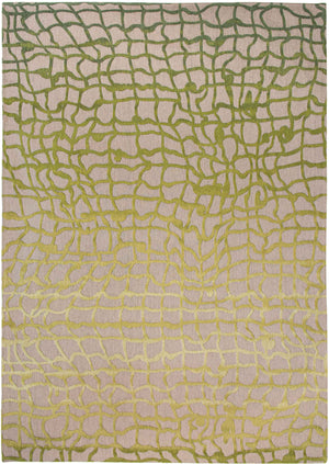 Homeroots 7' X 9' Gray And Green Abstract Non Skid Area Rug  100% Pet 548716