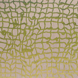 Homeroots 5' Gray And Green Round Abstract Non Skid Area Rug  100% Pet 548720