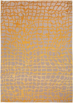 Homeroots 8' X 11' Gray And Orange Abstract Non Skid Area Rug  100% Pet 548725