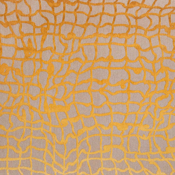 Homeroots 5' Gray And Orange Round Abstract Non Skid Area Rug  100% Pet 548728