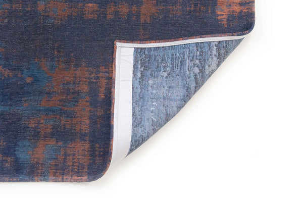 HomeRoots 3' Blue and Brown Abstract Area Rug with Non-Skid Backing - Modern Design for Entryways and Kitchens 3' X 5' 548729