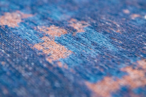 HomeRoots 3' Blue and Brown Abstract Area Rug with Non-Skid Backing - Modern Design for Entryways and Kitchens 3' X 5' 548729