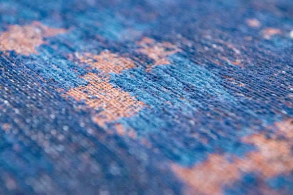 HomeRoots 3' Blue and Brown Abstract Area Rug with Non-Skid Backing - Modern Design for Entryways and Kitchens 3' X 5' 548729
