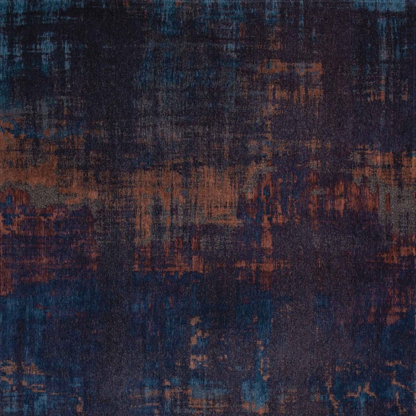HomeRoots 3' Blue and Brown Abstract Area Rug with Non-Skid Backing - Modern Design for Entryways and Kitchens 3' X 5' 548729