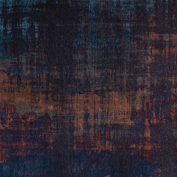 Homeroots 7' X 9' Blue And Brown Abstract Non Skid Area Rug  100% Pet 548732