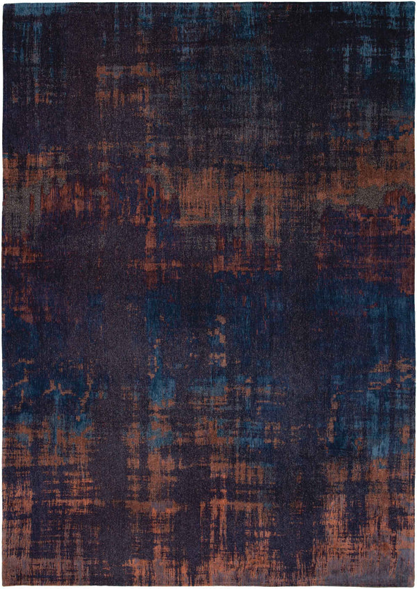 Homeroots 7' X 9' Blue And Brown Abstract Non Skid Area Rug  100% Pet 548732