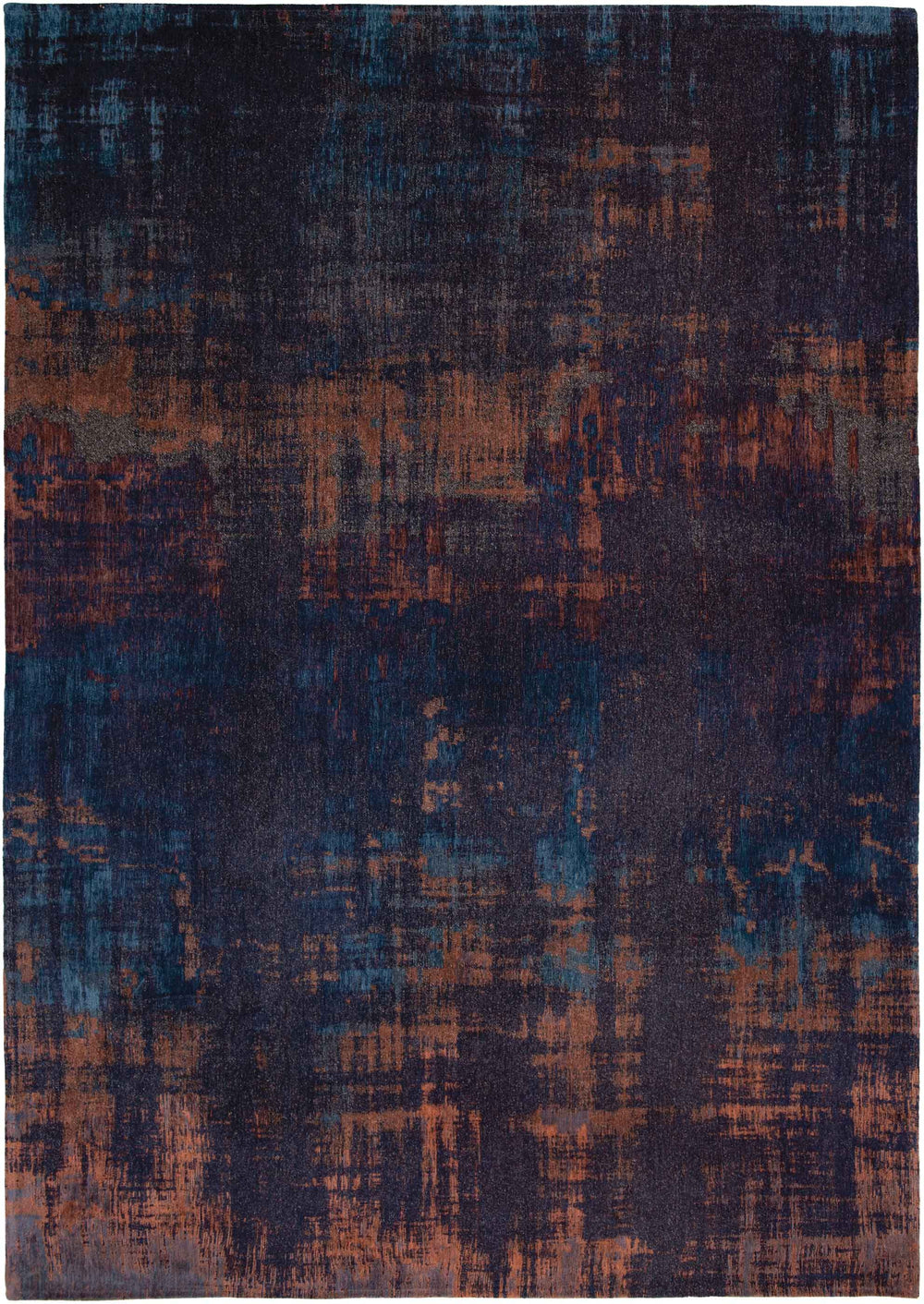 Homeroots 8' X 11' Blue And Brown Abstract Non Skid Area Rug  100% Pet 548733