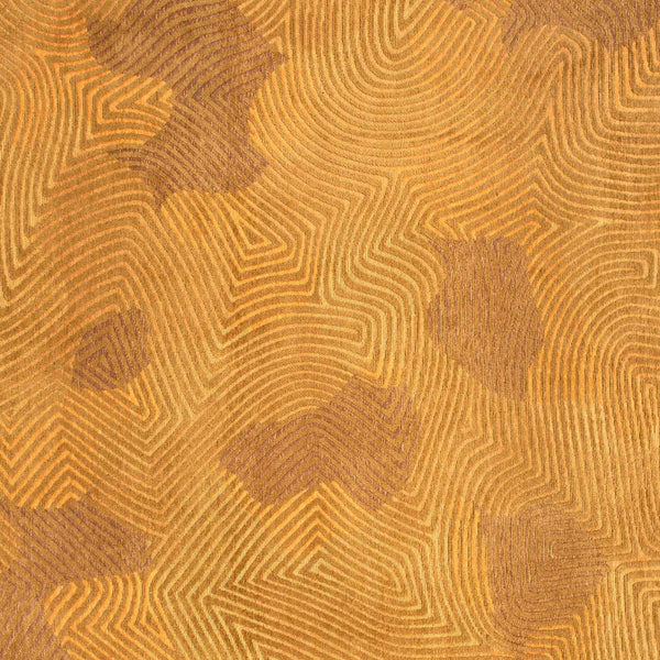 Homeroots 7' X 9' Yellow Abstract Non Skid Area Rug  100% Pet 548738