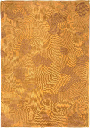 Homeroots 8' X 11' Yellow Abstract Non Skid Area Rug  100% Pet 548739