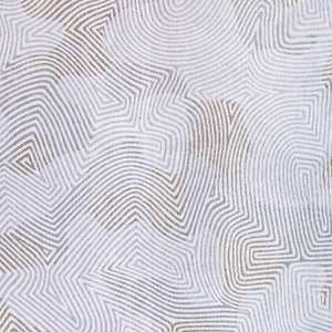 HomeRoots 3' X 5' Soft White Abstract Non-Skid Area Rug for Modern Spaces - Durable, Stylish & Easy Care! 548751