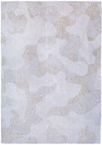 Homeroots 3' X 5' White Abstract Non Skid Area Rug  100% Pet 548751