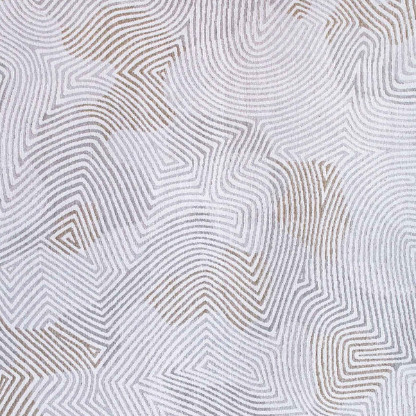 Homeroots 6' X 8' White Abstract Non Skid Area Rug  100% Pet 548753