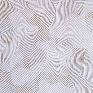 HomeRoots 5' White Abstract Non-Skid Area Rug – Stylish, Modern Design for Safe and Elegant Home Decor 7' X 9' 548754