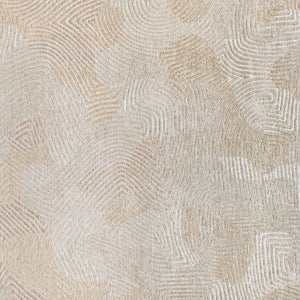 Homeroots 7' X 9' Beige And White Abstract Non Skid Area Rug  100% Pet 548762