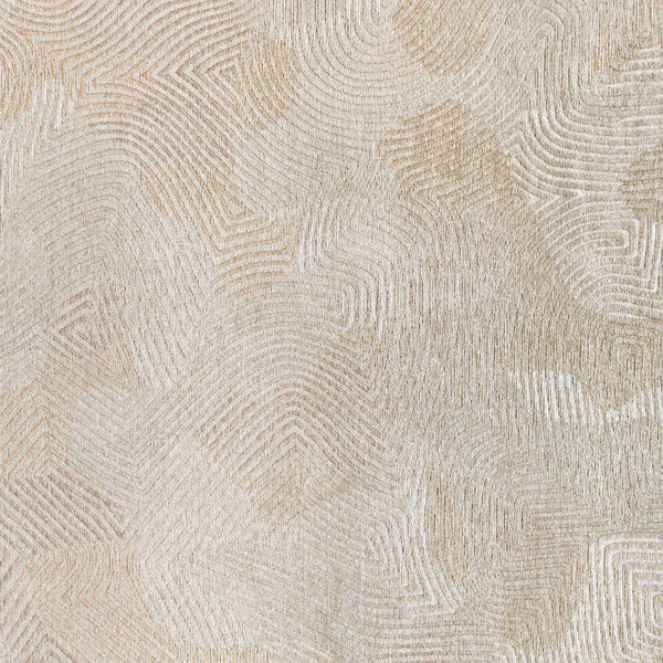 Homeroots 8' X 11' Beige And White Abstract Non Skid Area Rug  100% Pet 548763