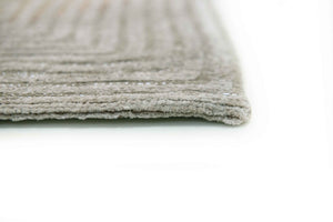 HomeRoots 9' X 13' Abstract Beige and White Area Rug with Non-Skid Backing - Modern Style for Every Space 548764