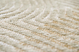 HomeRoots 9' X 13' Abstract Beige and White Area Rug with Non-Skid Backing - Modern Style for Every Space 548764