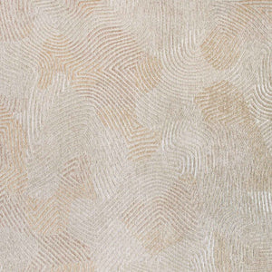HomeRoots 9' X 13' Abstract Beige and White Area Rug with Non-Skid Backing - Modern Style for Every Space 548764