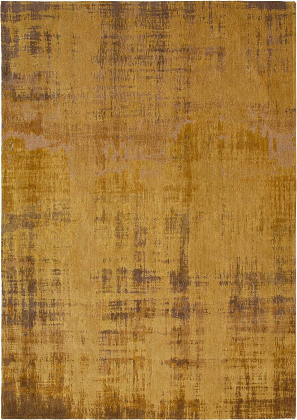 HomeRoots 3' Modern Yellow and Brown Abstract Area Rug - Non-Skid, Durable, Perfect for High-Traffic Spaces 3' X 5' 548767
