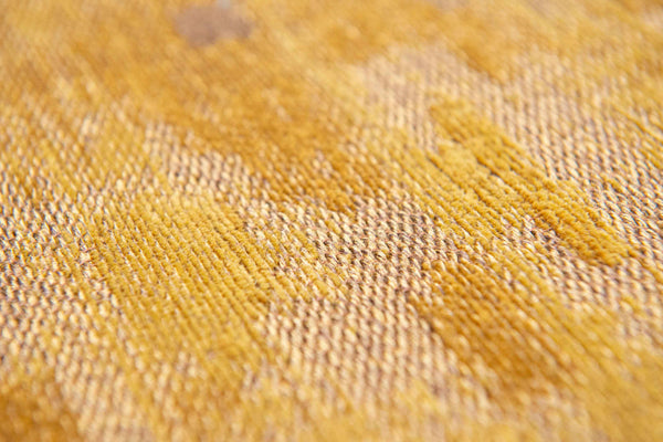 Homeroots 5' X 7' Yellow And Brown Abstract Non Skid Area Rug  100% Pet 548768