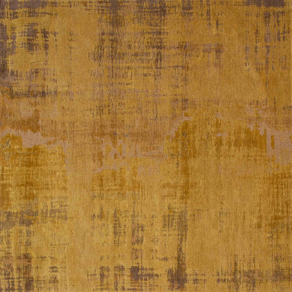 Homeroots 5' X 7' Yellow And Brown Abstract Non Skid Area Rug  100% Pet 548768