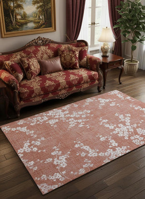 Oriental Medallion Area Rug Washable Low Pile Eco Pet Fiber for Living Room Accent Decor