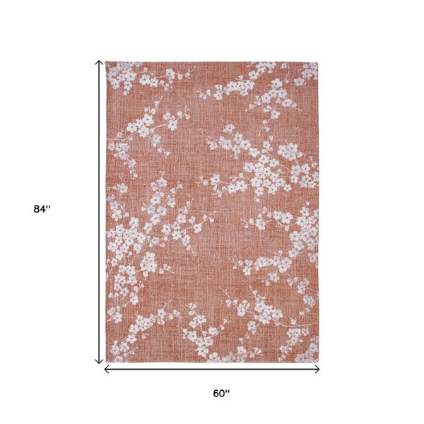 Oriental Medallion Area Rug Washable Low Pile Eco Pet Fiber for Living Room Accent Decor