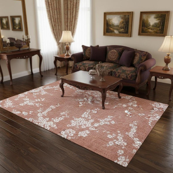 Oriental Medallion Area Rug Washable Low Pile Eco Pet Fiber for Living Room Accent Decor