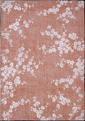 HomeRoots 3' Red and White Oriental Area Rug – Elegant Non-Skid Design for Entryways and Small Spaces 8' Round 548779