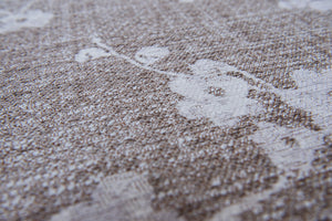 Homeroots 5' Gray And White Round Oriental Non Skid Area Rug  100% Pet 548795