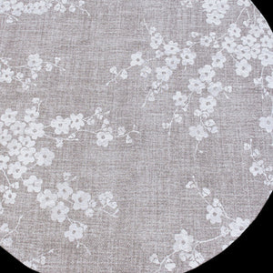 Homeroots 5' Gray And White Round Oriental Non Skid Area Rug  100% Pet 548795
