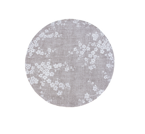 Homeroots 5' Gray And White Round Oriental Non Skid Area Rug  100% Pet 548795