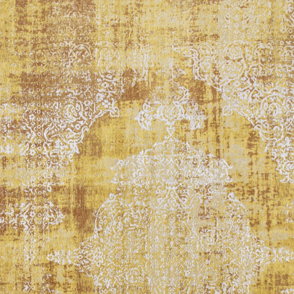 Homeroots 5' X 7' Yellow And Brown Oriental Non Skid Area Rug  100% Pet 548816