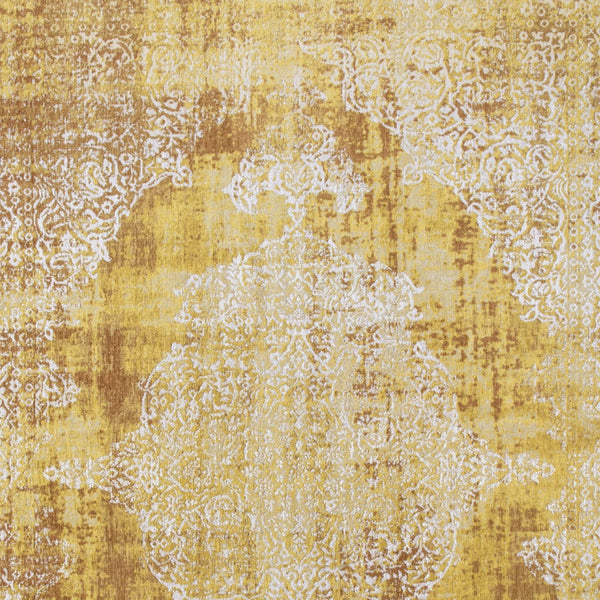 Homeroots 6' X 8' Yellow And Brown Oriental Non Skid Area Rug  100% Pet 548817