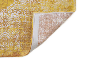 Homeroots 9' X 13' Yellow And Brown Oriental Non Skid Area Rug  100% Pet 548820