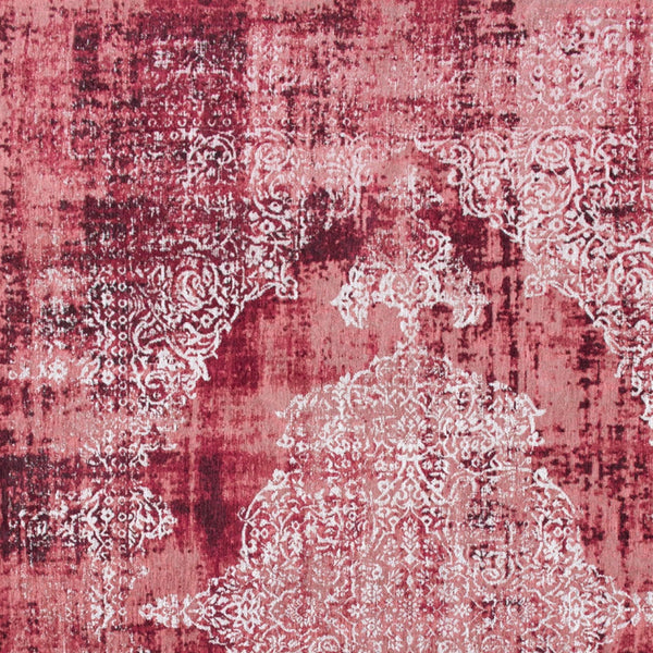 Homeroots 3' X 5' Red And White Oriental Non Skid Area Rug  100% Pet 548821