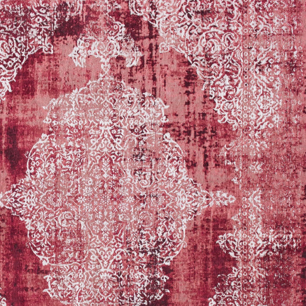 Homeroots 6' X 8' Red And White Oriental Non Skid Area Rug  100% Pet 548823