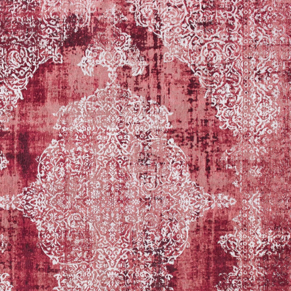 Homeroots 8' X 11' Red And White Oriental Non Skid Area Rug  100% Pet 548825